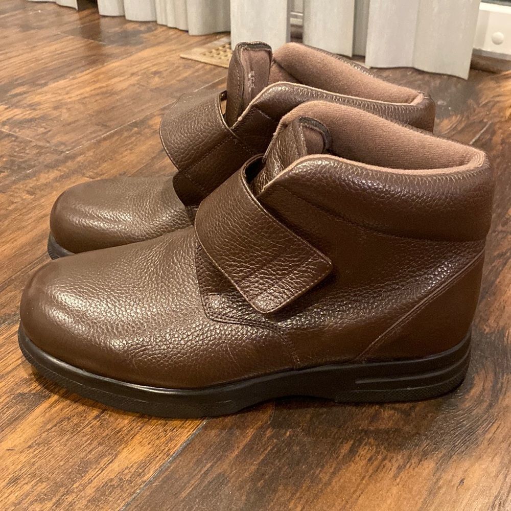Drew Big Easy Boot Shoe Sz 12 4W Wide Brown Pebbled‎ Leather 44858-88 EUC